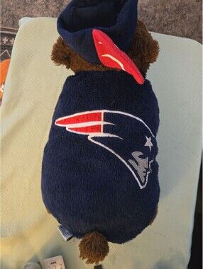 Vintage New England Patriots Plush Teddy Bear NFL Fan Gear